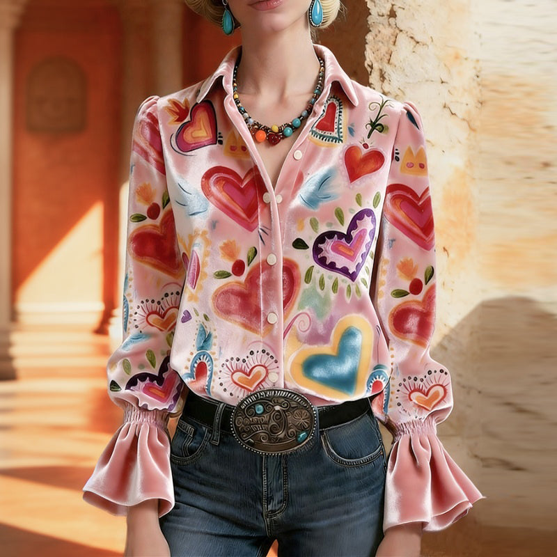 Vittoria™ | Blusa Retro in Velluto