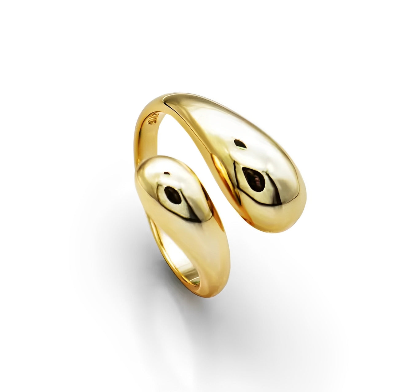 Anello a forma organica con doppia torsione