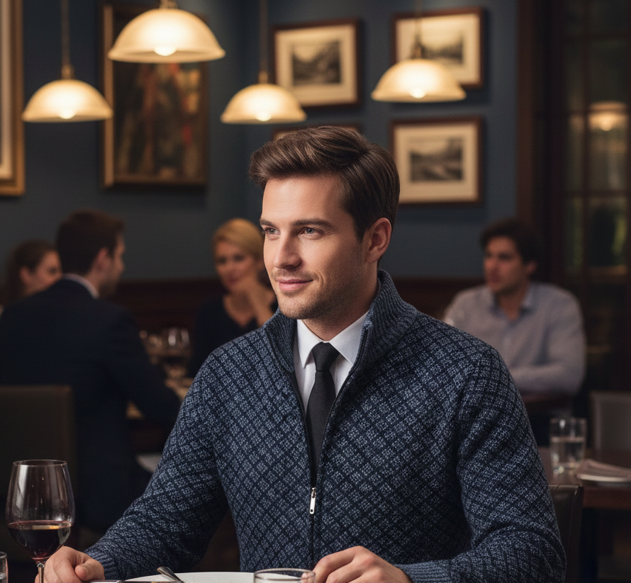 Matteo™ | Gilet in maglia goffrata dal carattere strutturato
