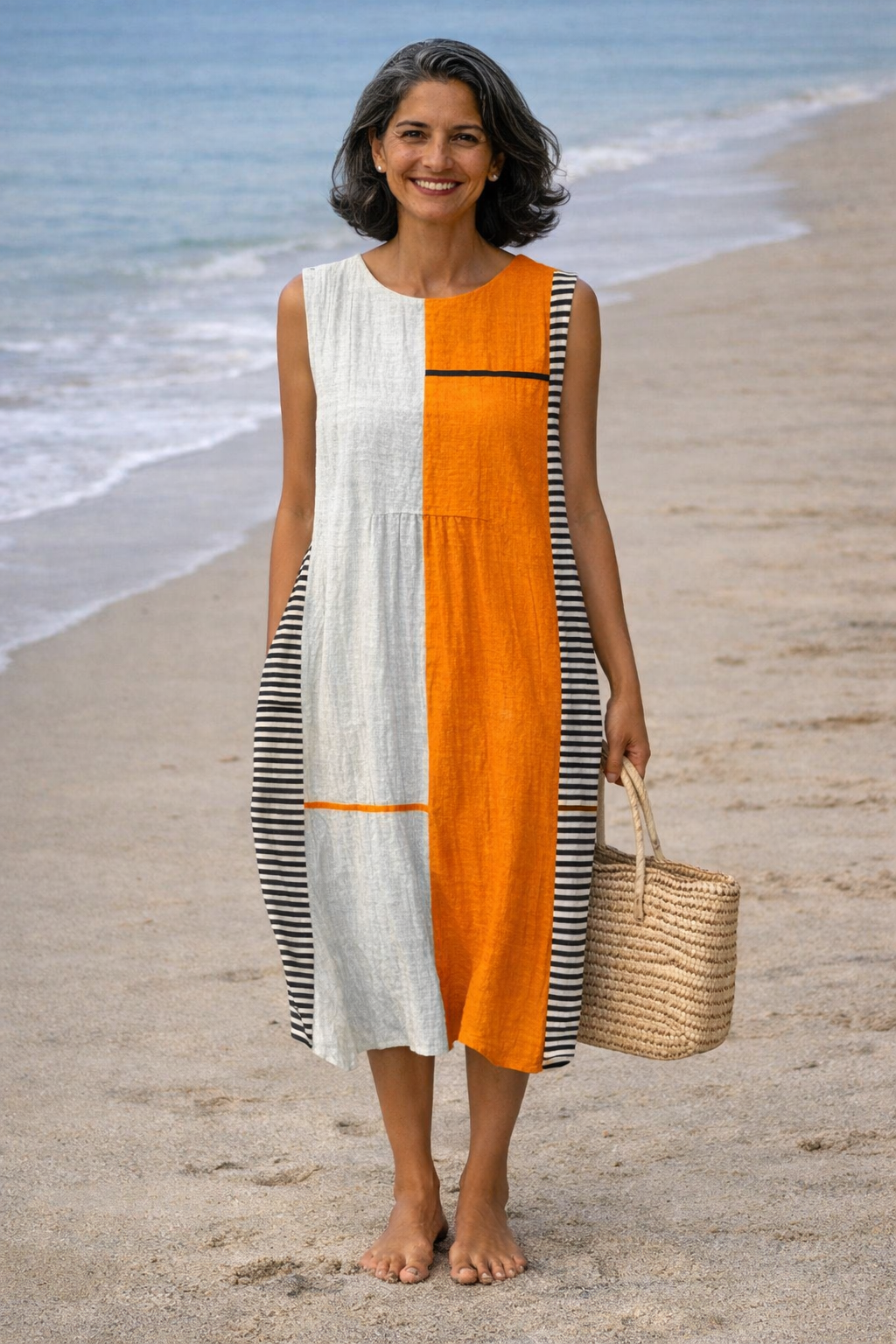 Maya | Vestito Midi a Righe