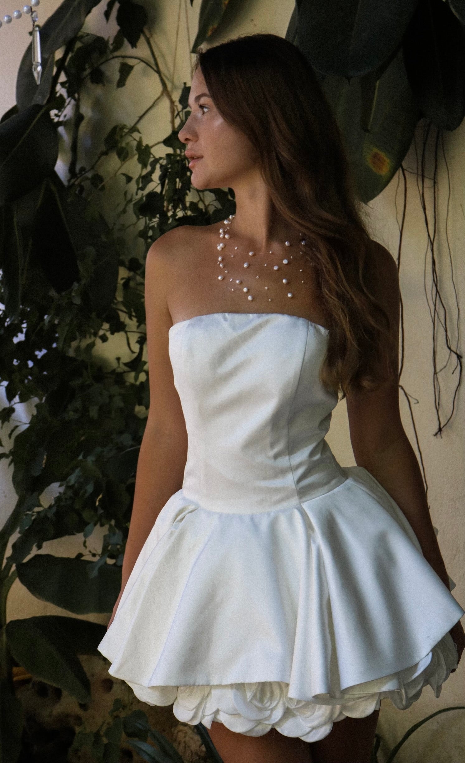 Collana di perle naturali con effetto invisibile