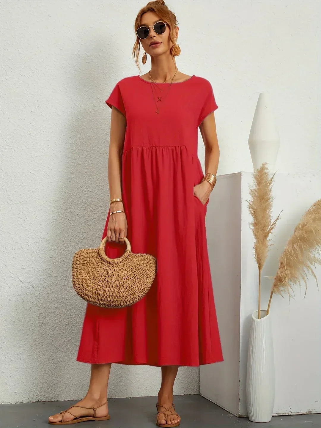 Gabrielle™ | Abito midi fluido dall’eleganza naturale