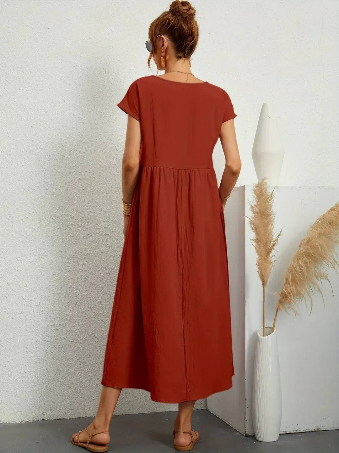 Gabrielle™ | Abito midi fluido dall’eleganza naturale
