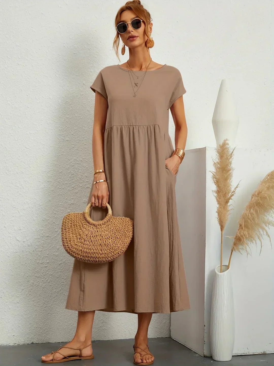Gabrielle™ | Abito midi fluido dall’eleganza naturale