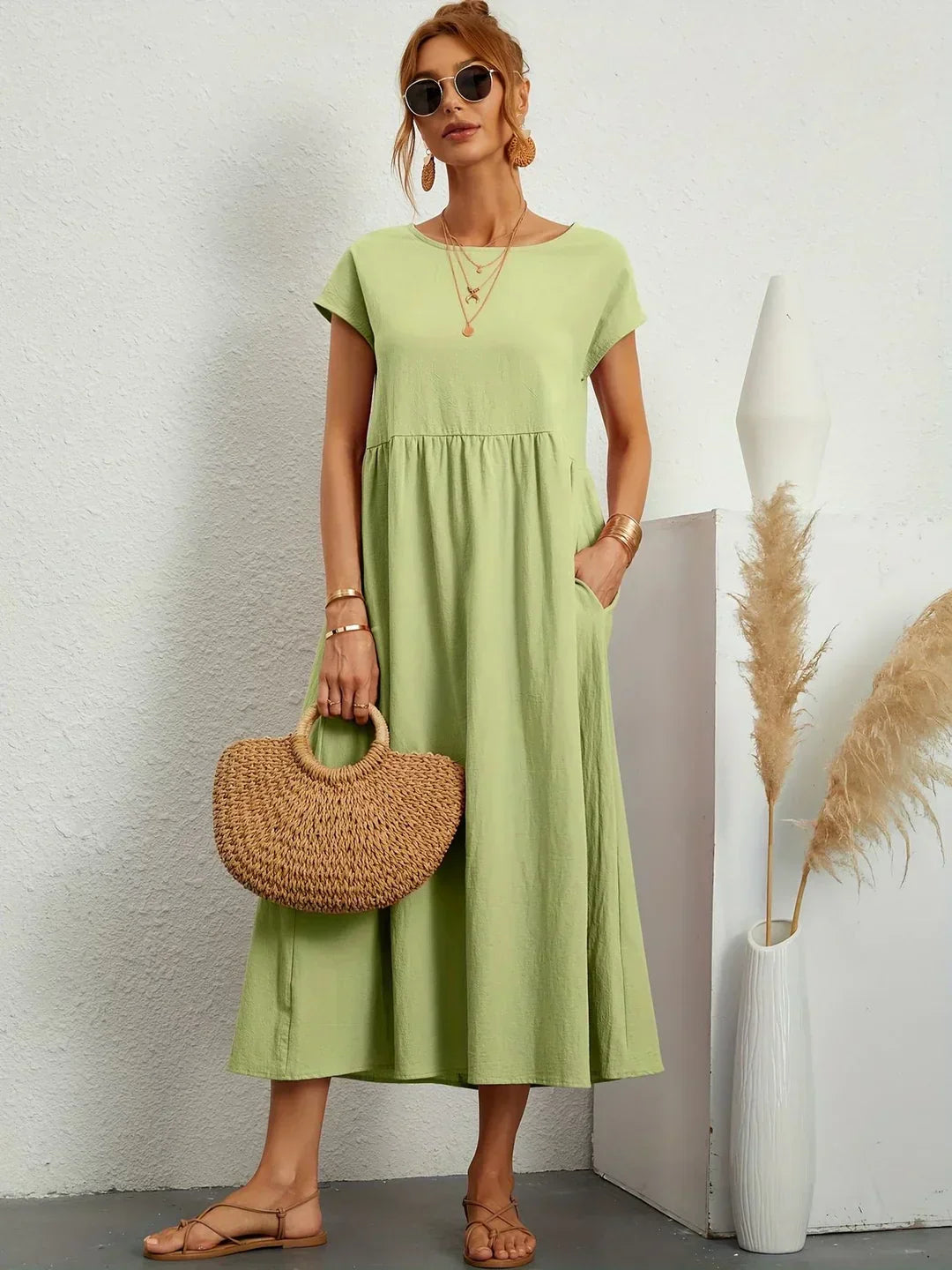 Gabrielle™ | Abito midi fluido dall’eleganza naturale