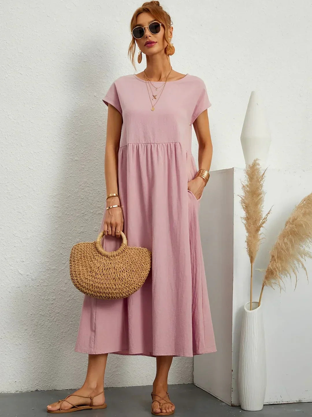 Gabrielle™ | Abito midi fluido dall’eleganza naturale