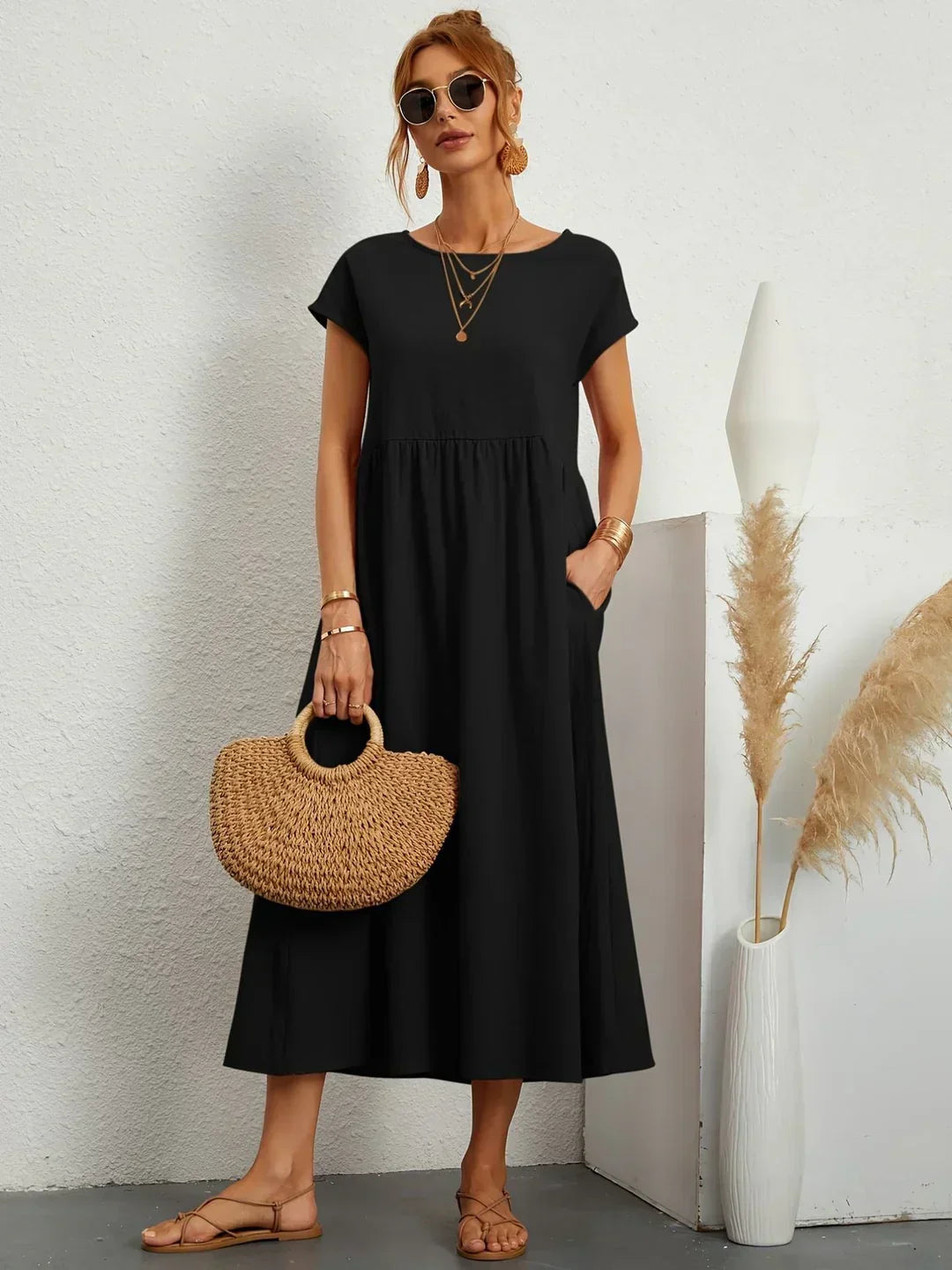 Gabrielle™ | Abito midi fluido dall’eleganza naturale