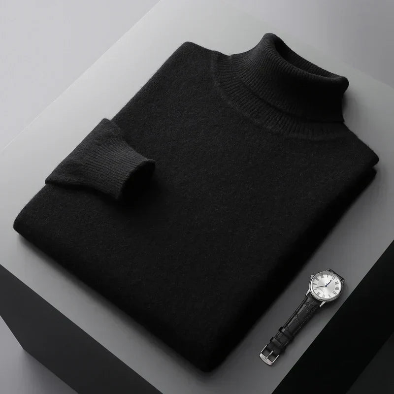 Louis - Maglione lavorato a maglia con collo arrotolato