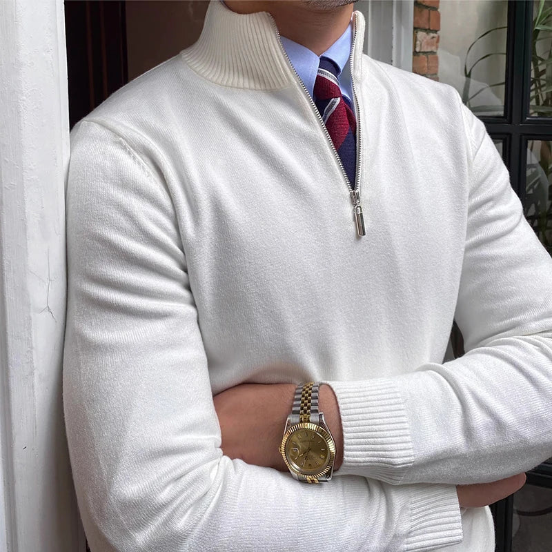 Hugo - Maglione con zip parziale