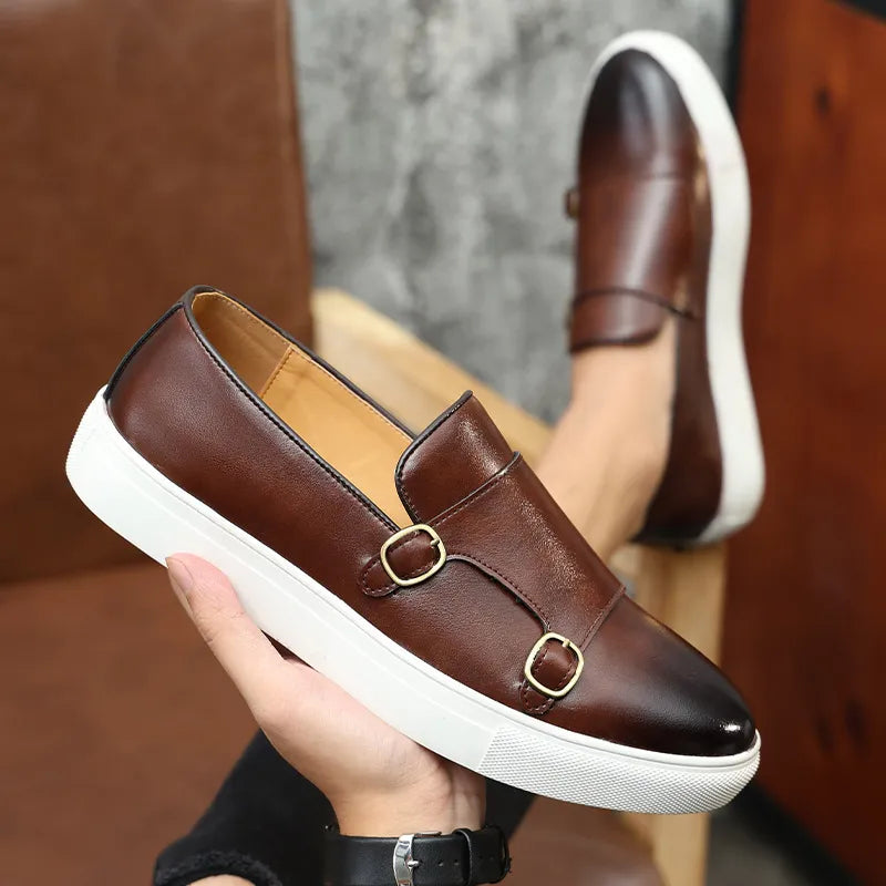 Jerald - Mocassini da uomo in pelle in stile casual