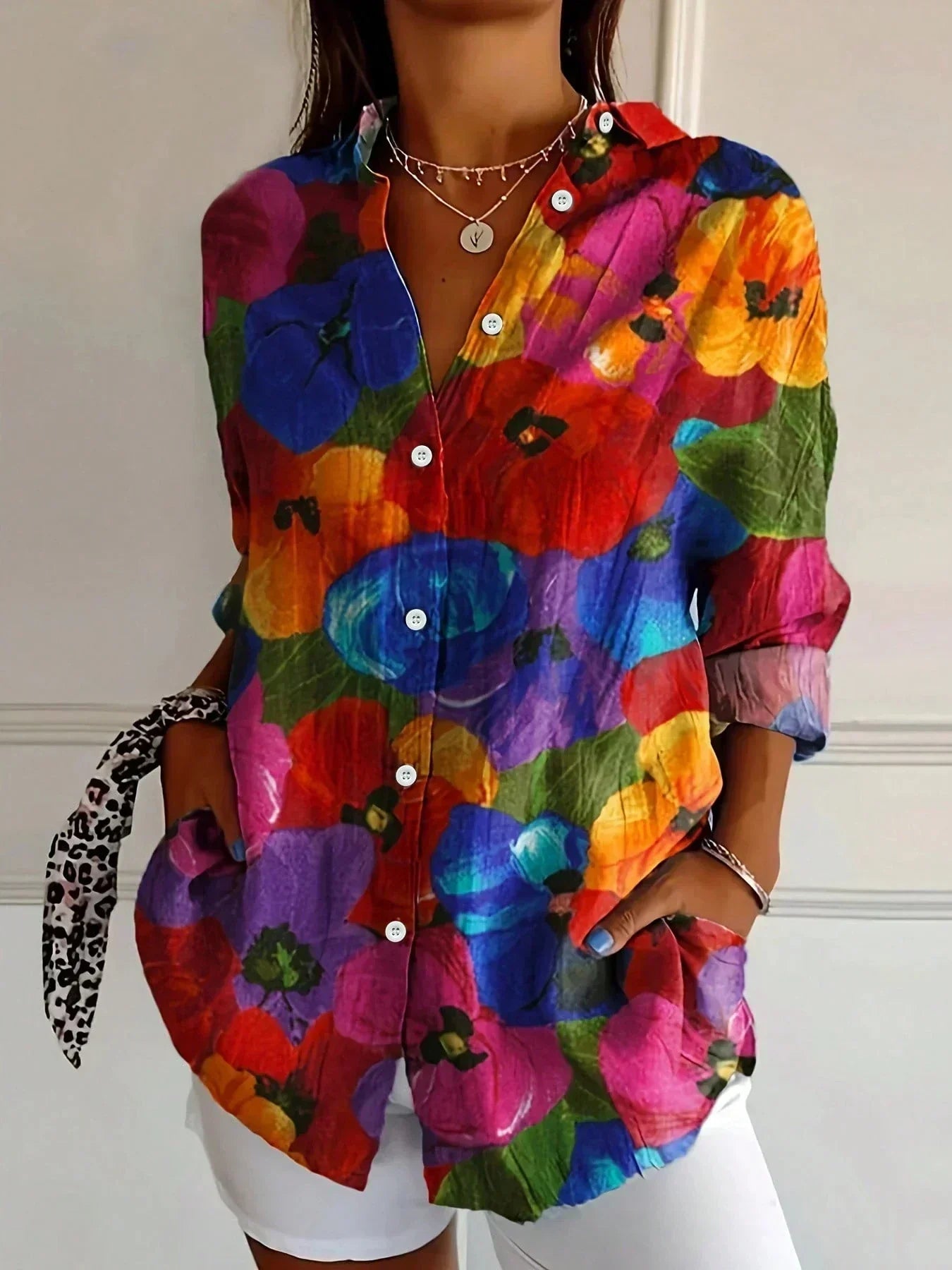 Rina™ | Blusa con Stampa Colorata