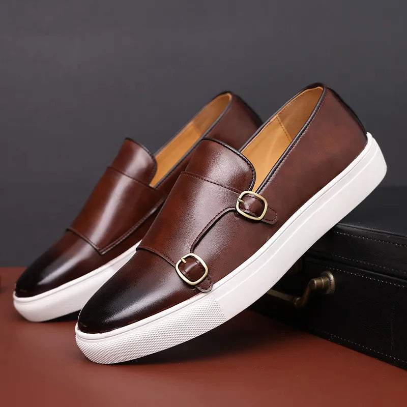 Jerald - Mocassini da uomo in pelle in stile casual