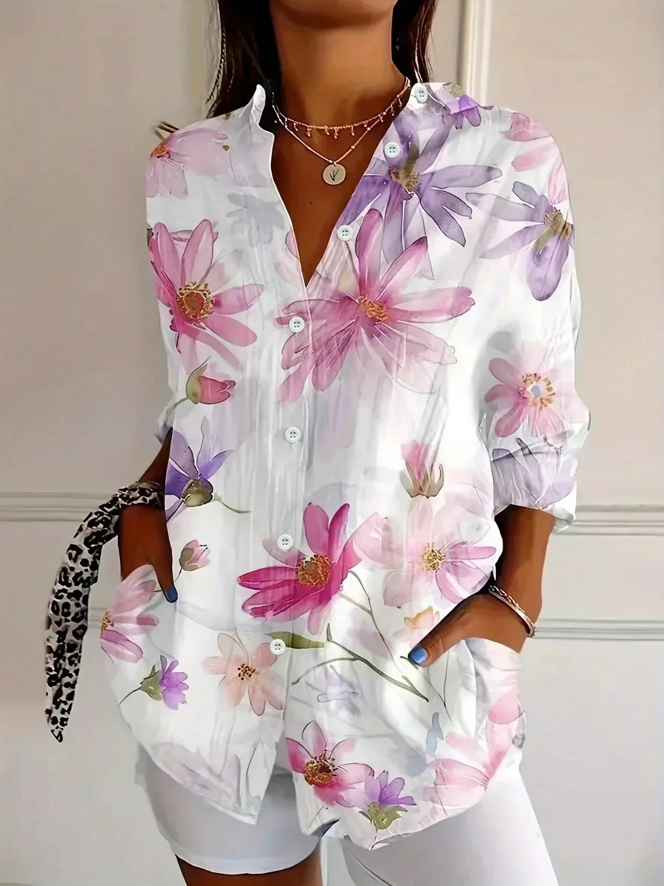 Rina™ | Blusa con Stampa Colorata