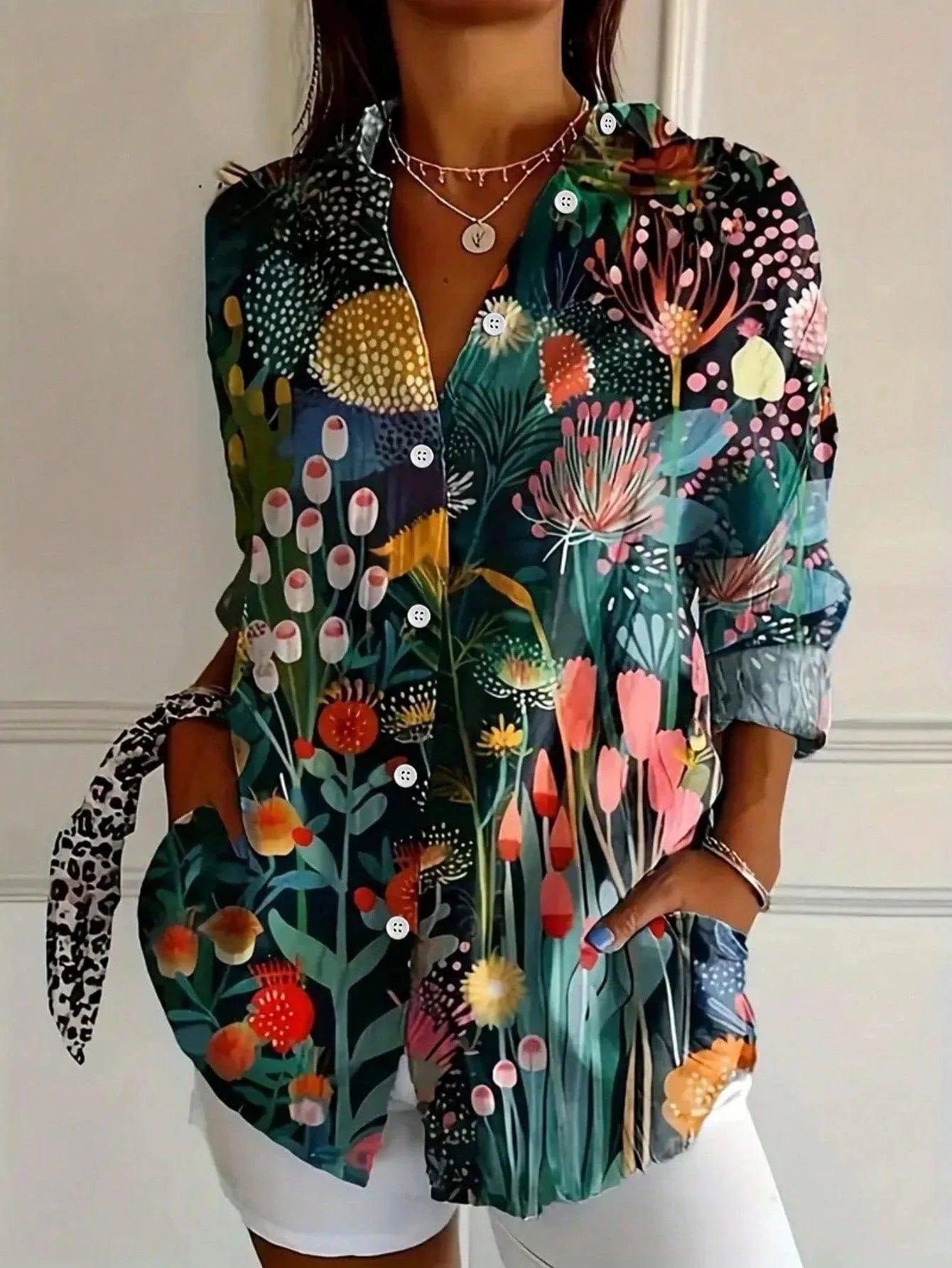 Rina™ | Blusa con Stampa Colorata