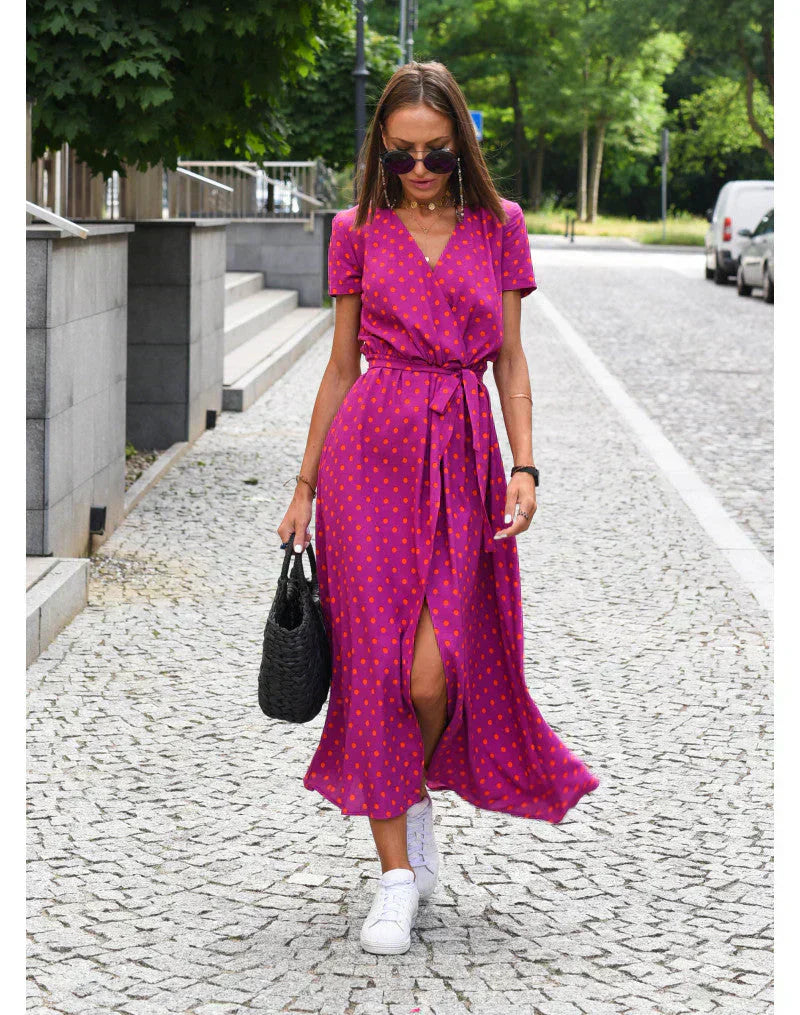 Giada™ | Abito elegante con scollo a V e linea modellante