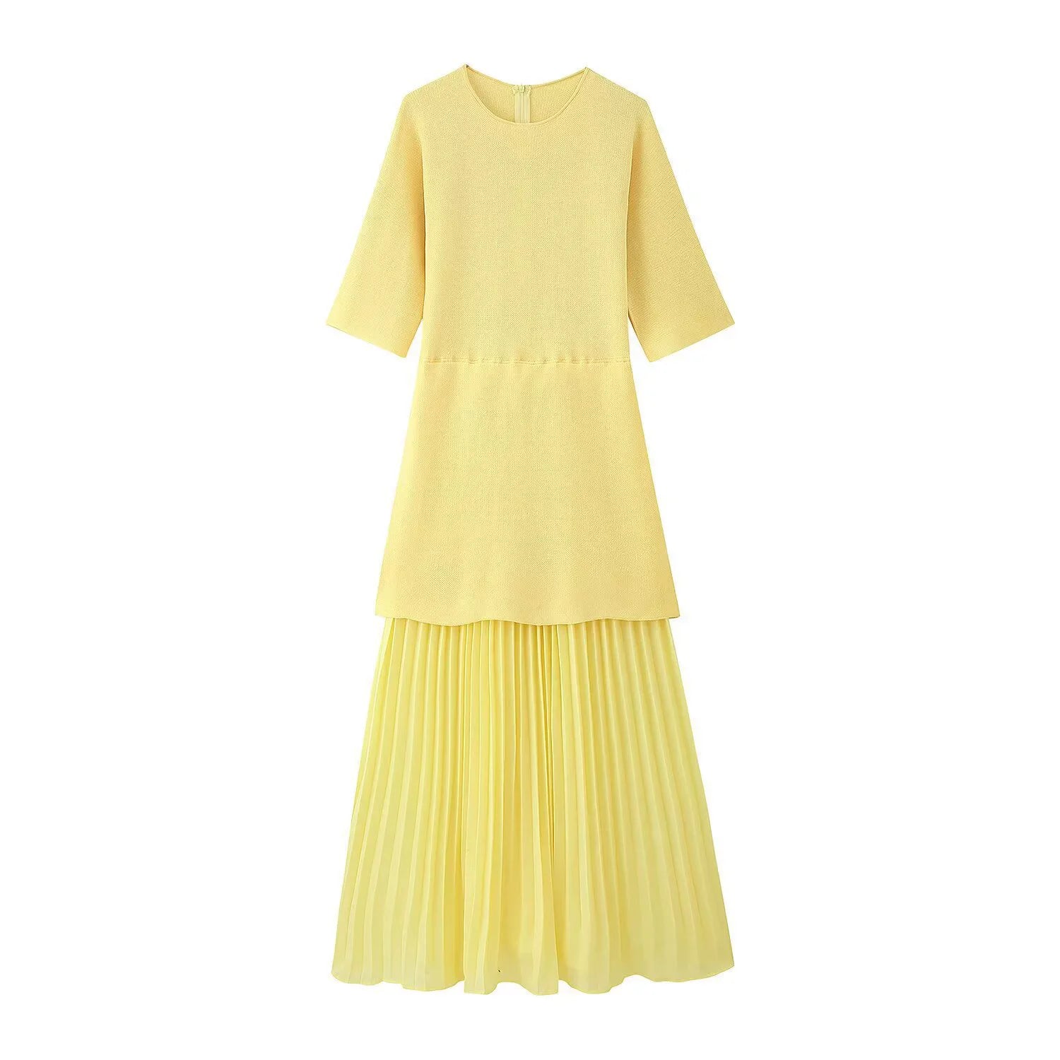 Chiara™ | Abito midi elegante con pieghe raffinate