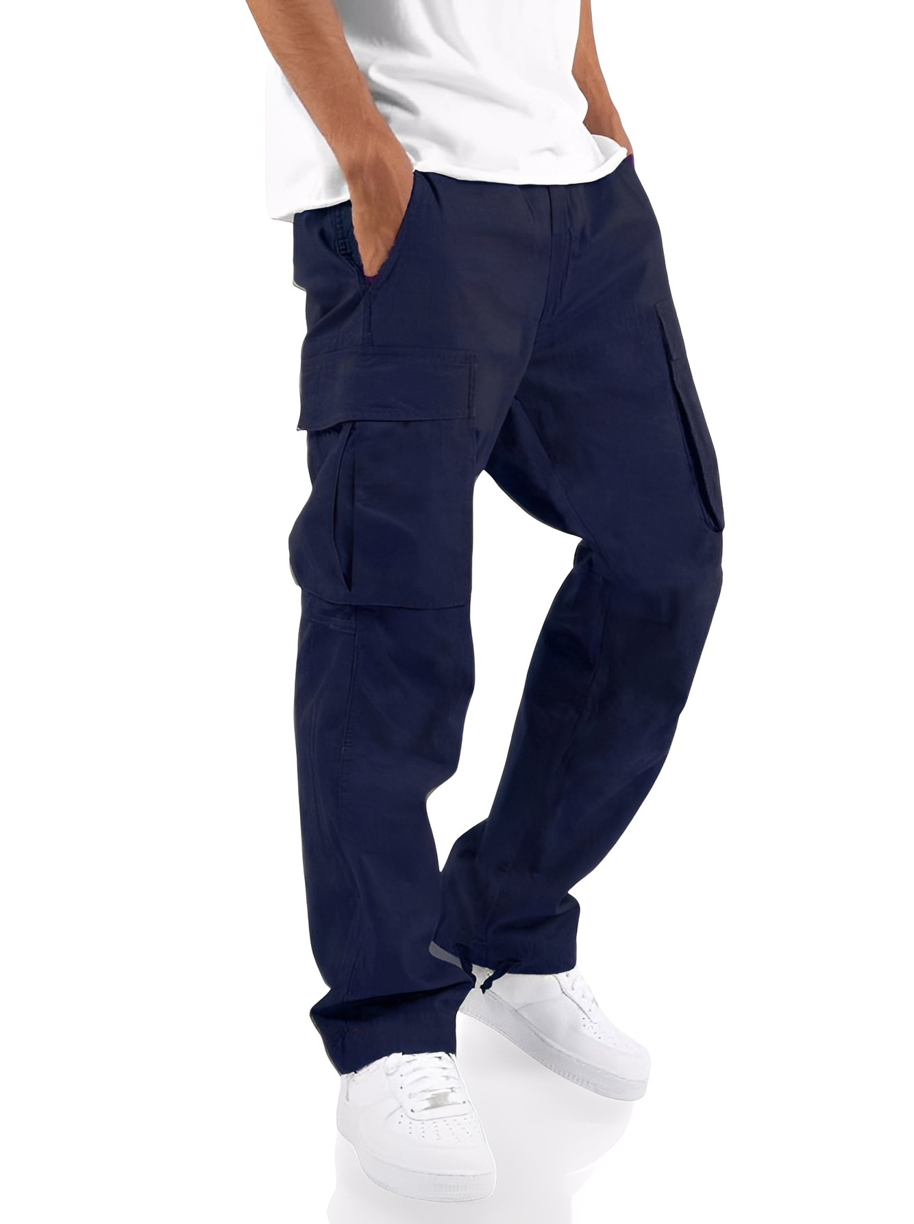 Cooper - Pantaloni cargo casual con coulisse per uomini