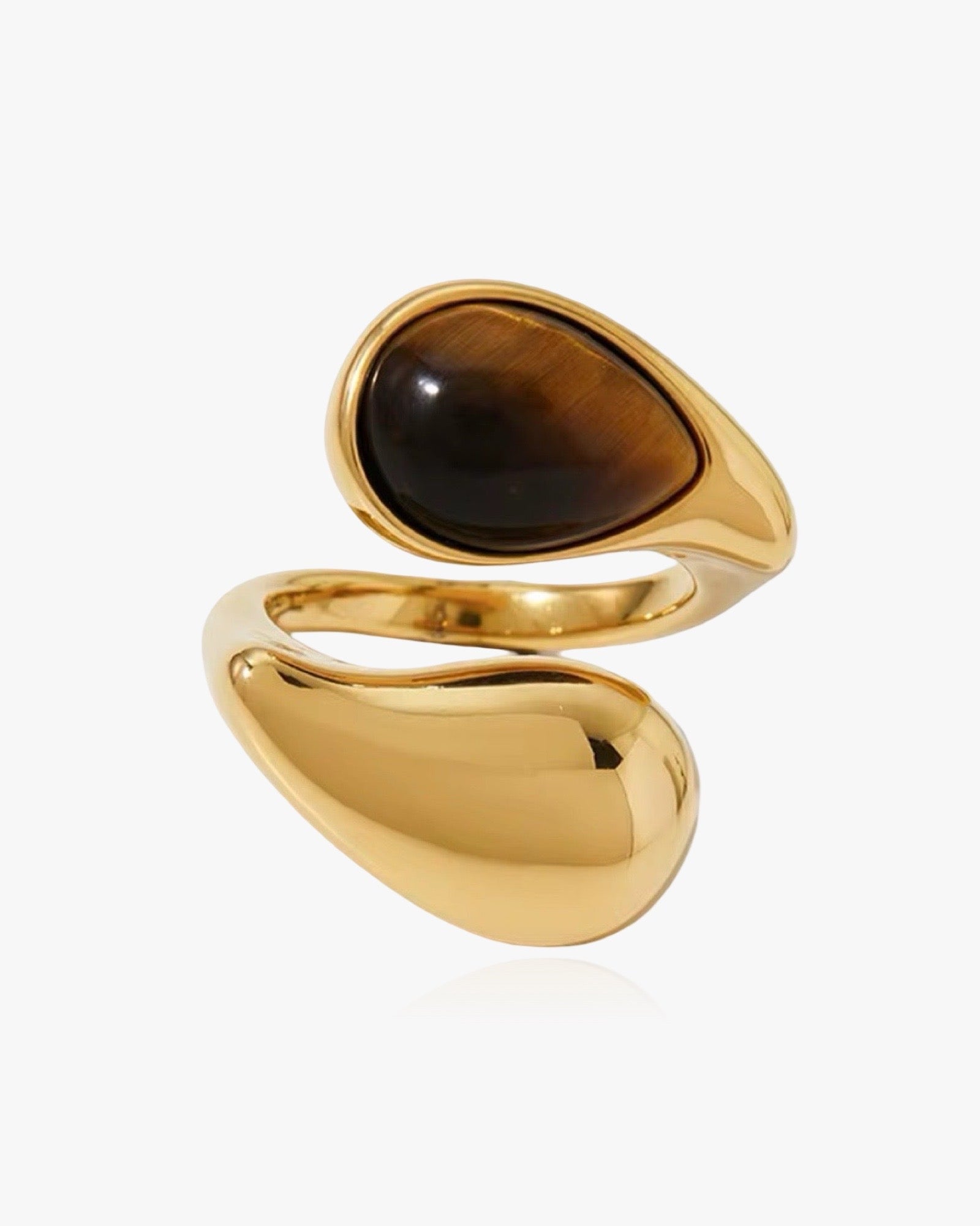 Anello avvolgente in Occhio di Tigre