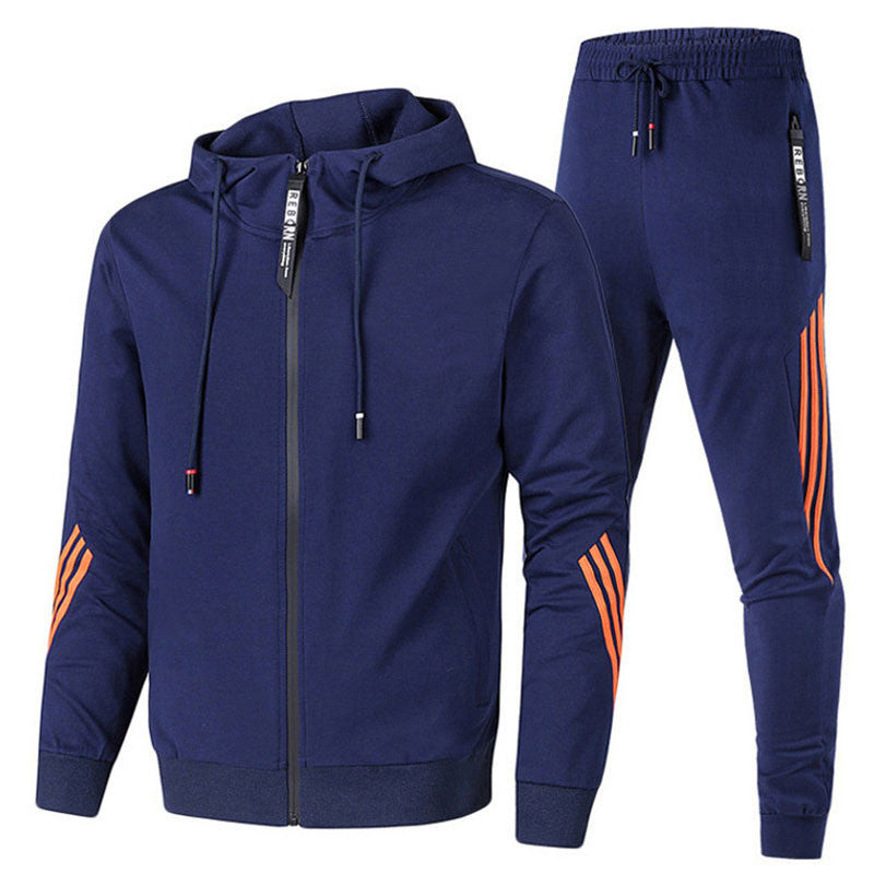 Nero | Tuta da allenamento elegante da uomo