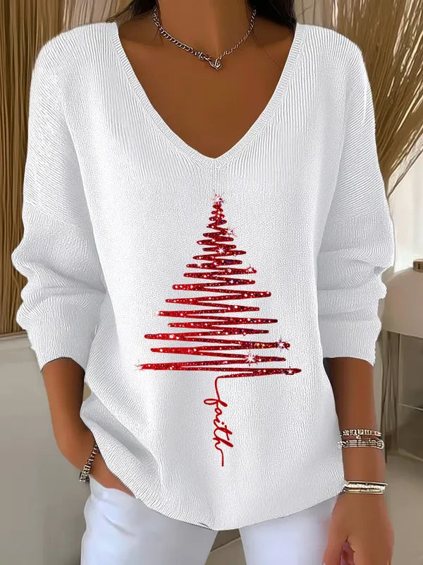 SAFIYA™|MAGLIA CON SCOLLO A V