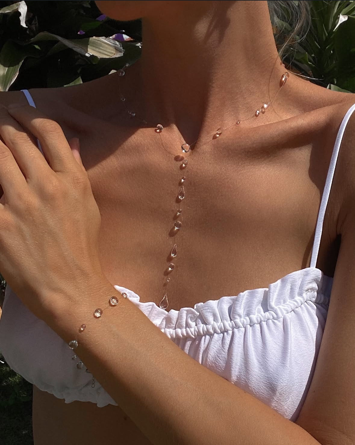Collana a goccia d'acqua a forma di Y