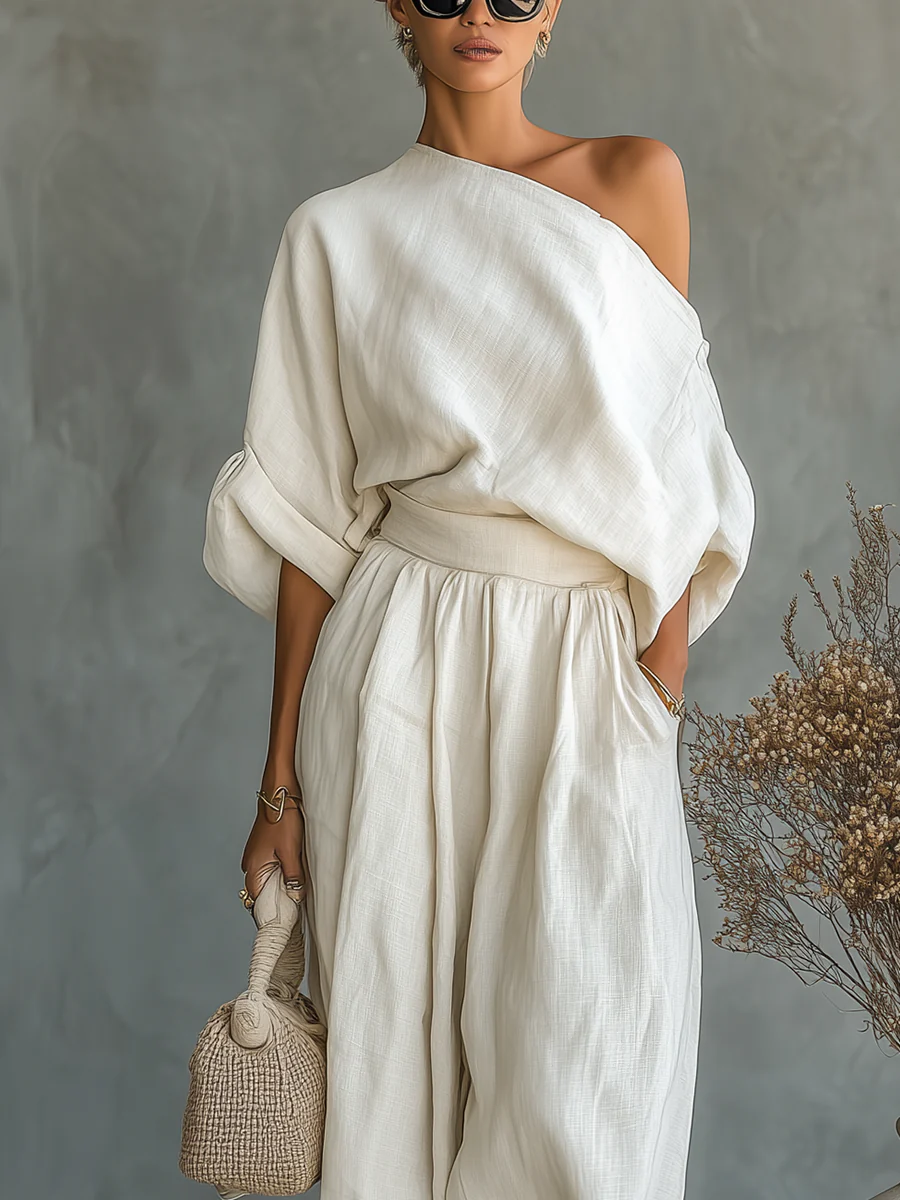 Valeria™ | Completo Off-Shoulder Raffinato