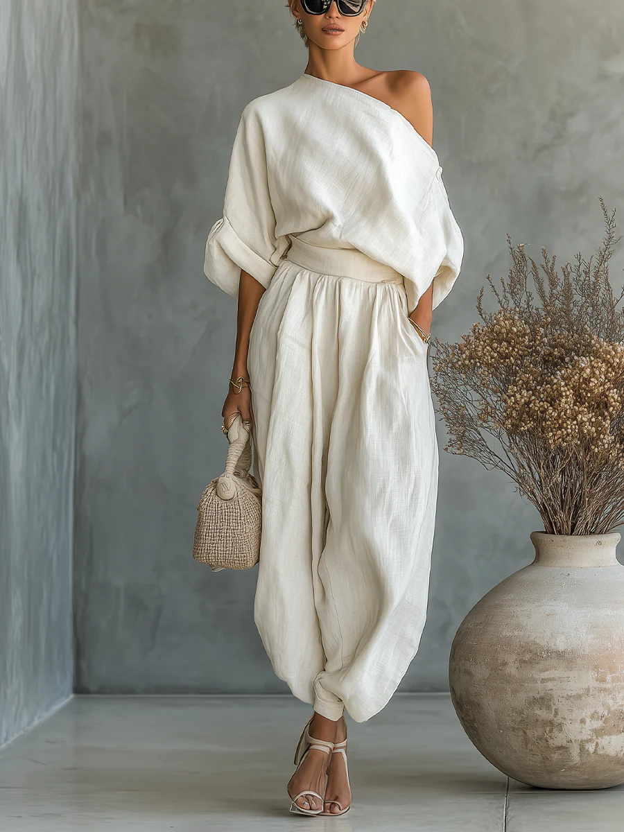Valeria™ | Completo Off-Shoulder Raffinato