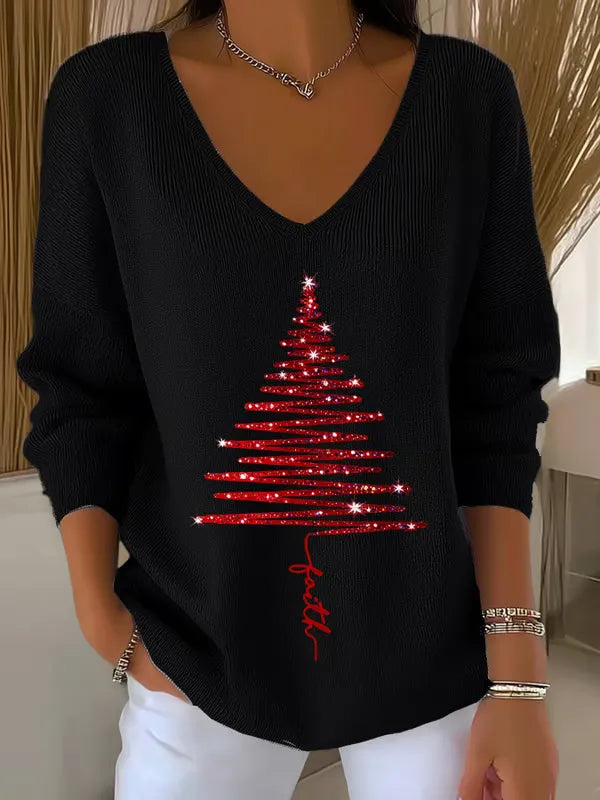 SAFIYA™|MAGLIA CON SCOLLO A V