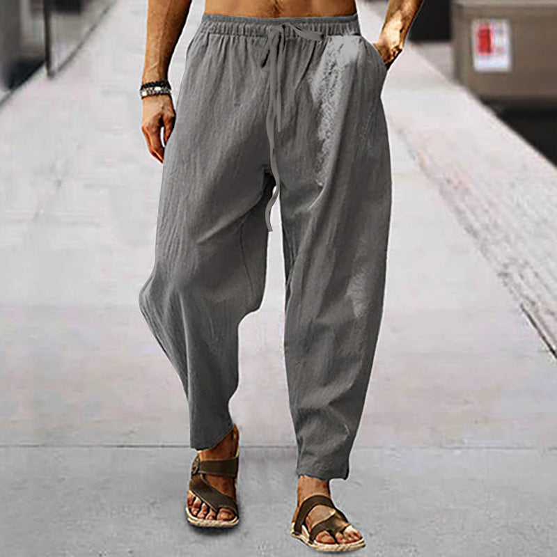 Titus - Pantaloni da spiaggia per uomini in cotone e lino
