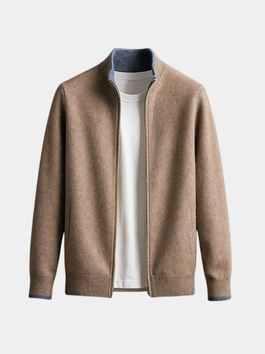 HARVEY™|GIACCA ZIP IN LANA ELEGANTE