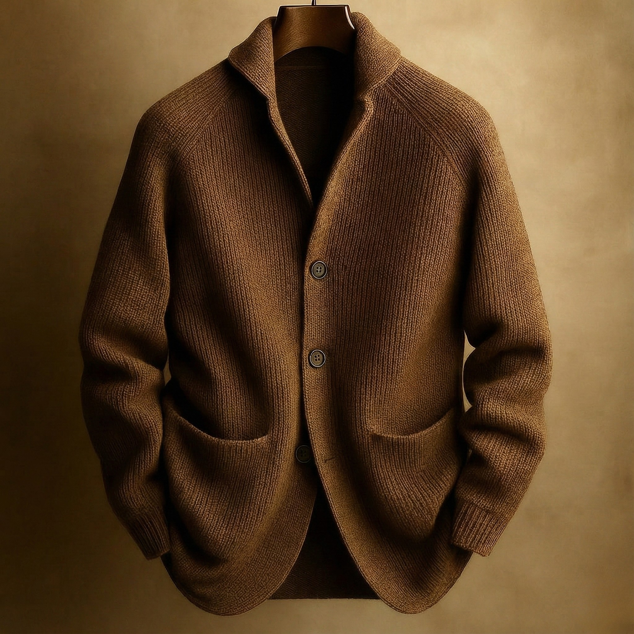 SILVORO | CARDIGAN IN LANA A COSTE PER UOMO