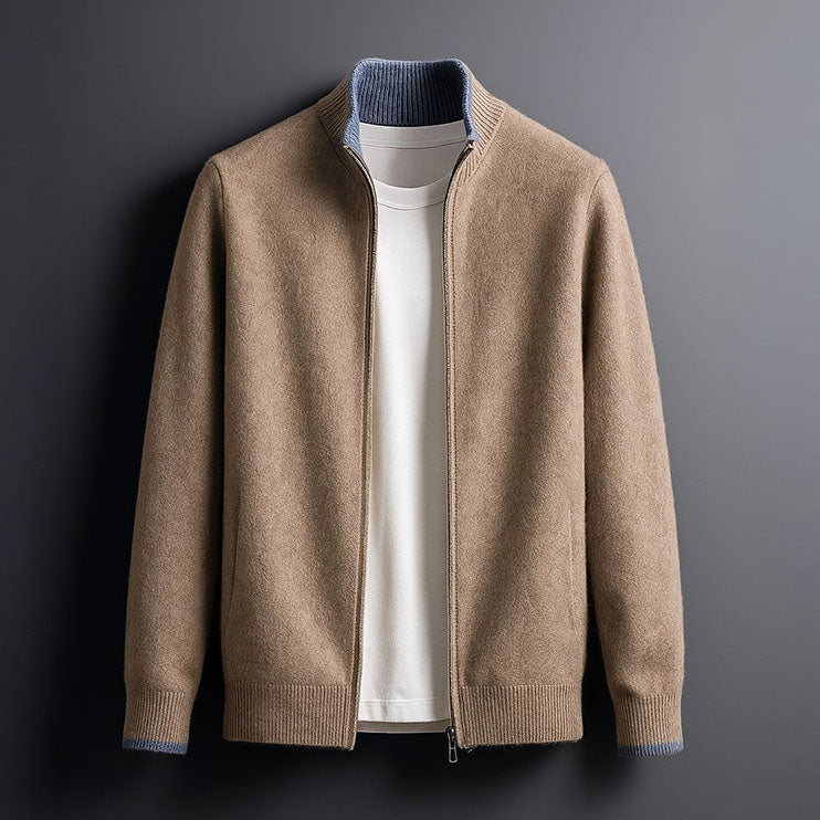 HARVEY™|GIACCA ZIP IN LANA ELEGANTE