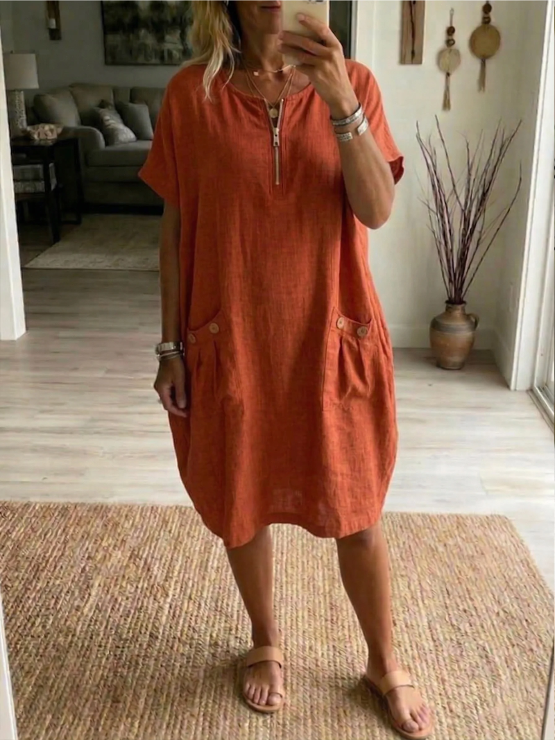 Tessa™ | Abito con zip frontale