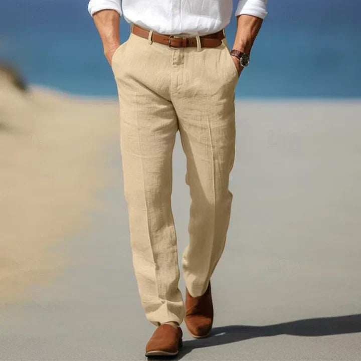 Santi - Pantaloni di Lino Leggeri per Giorni Caldi