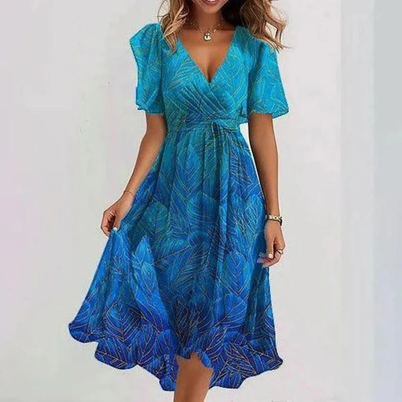 Ludovica™ | Abito elegante dai colori vibranti