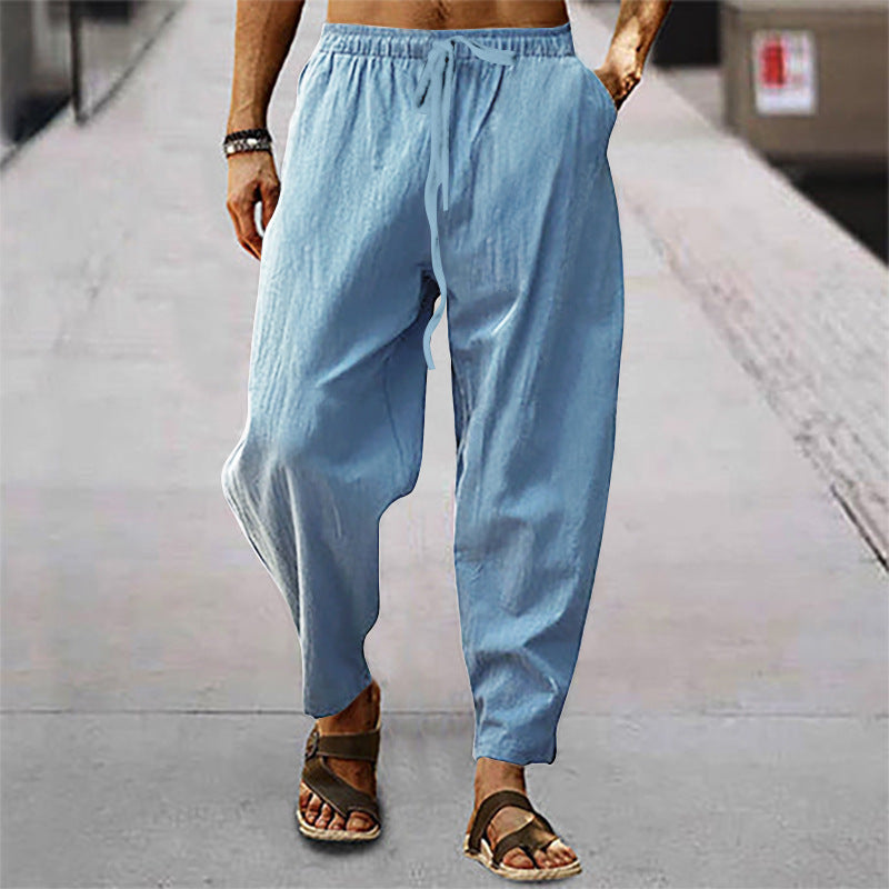 Titus - Pantaloni da spiaggia per uomini in cotone e lino