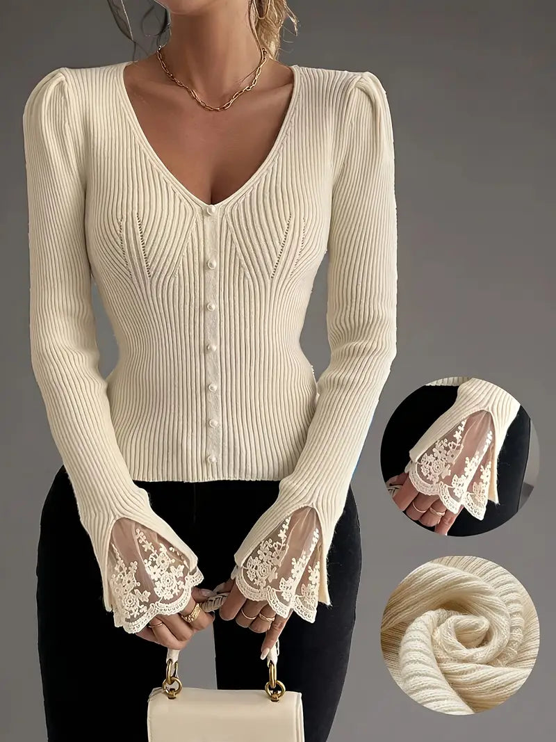 NÉLIA™|MAGLIA ELEGANTE SCOLLO V