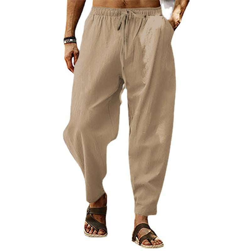 Titus - Pantaloni da spiaggia per uomini in cotone e lino