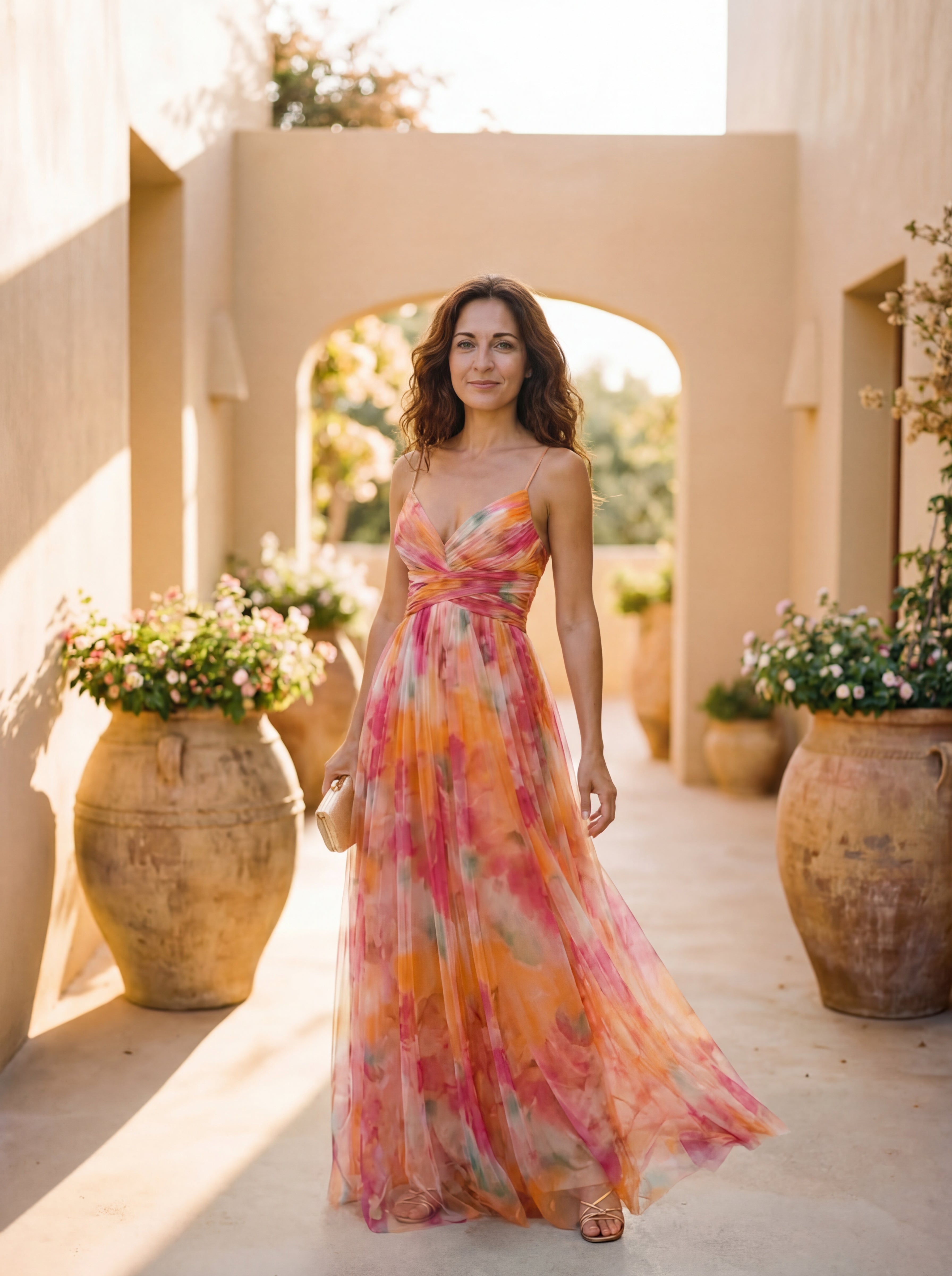 Caterina™ | Abito Maxi Floreale Elegante