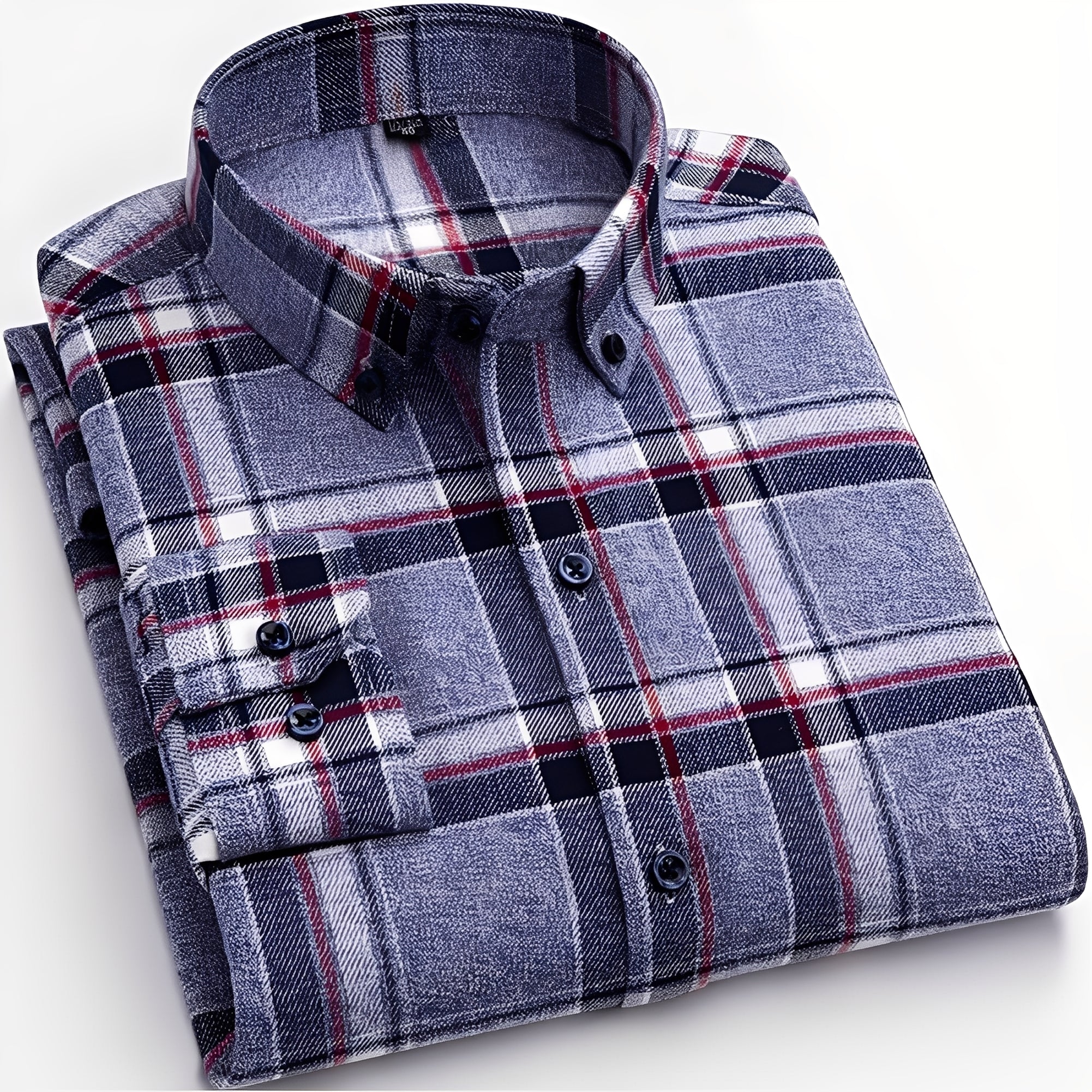 Nikolas - Camicia casual a quadri in cotone per uomo