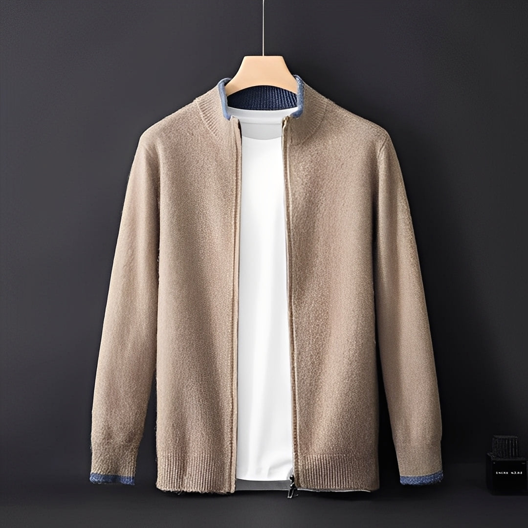 Eugene - Moderna giacca in cashmere con zip per uomo