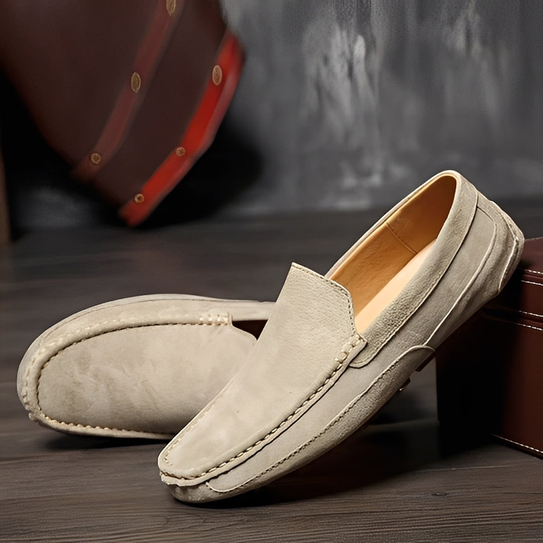 Cameron - Eleganti mocassini in camoscio casual per uomini