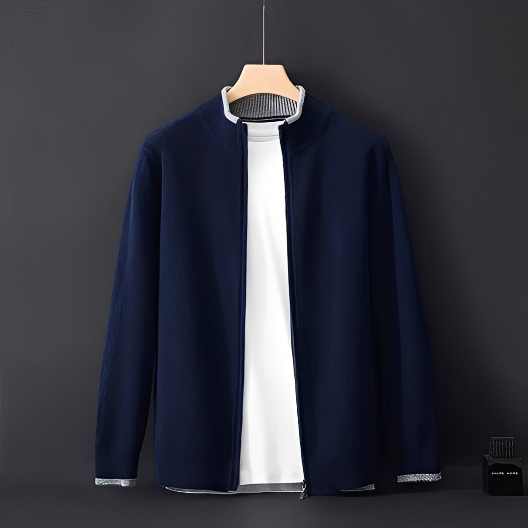 Brendon - Cardigan casual con zip per uomini