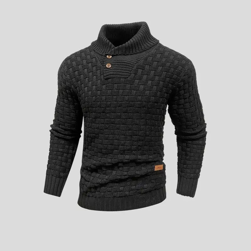 Eldon - Maglione elegante a maglia con bottoni per uomo