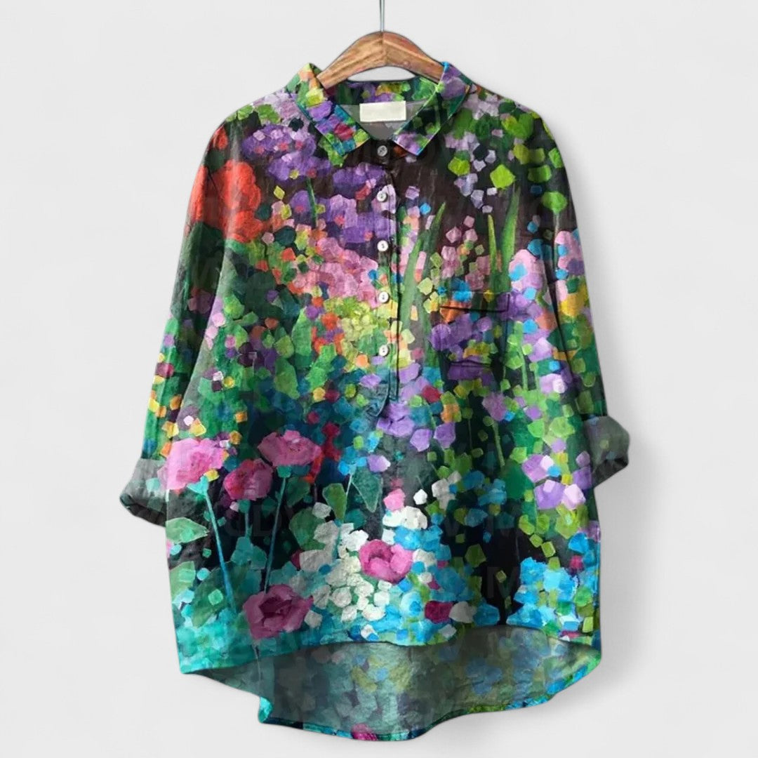 Arianna™ | Camicia floreale artigianale dal fascino raffinato