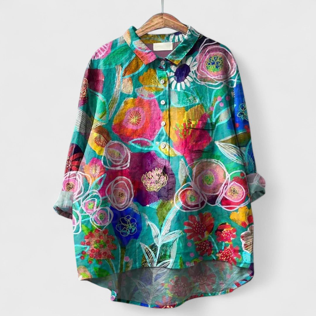 Arianna™ | Camicia floreale artigianale dal fascino raffinato