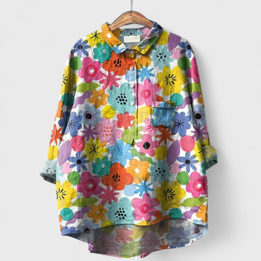 Arianna™ | Camicia floreale artigianale dal fascino raffinato