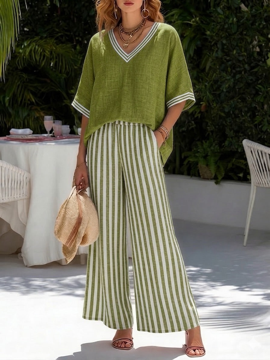 Amelia™ | Completo estivo in lino e cotone