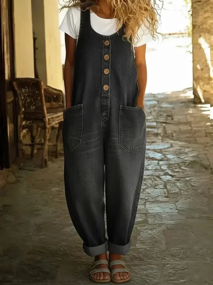 Lora™ - Pantaloni con bretelle in stile vintage