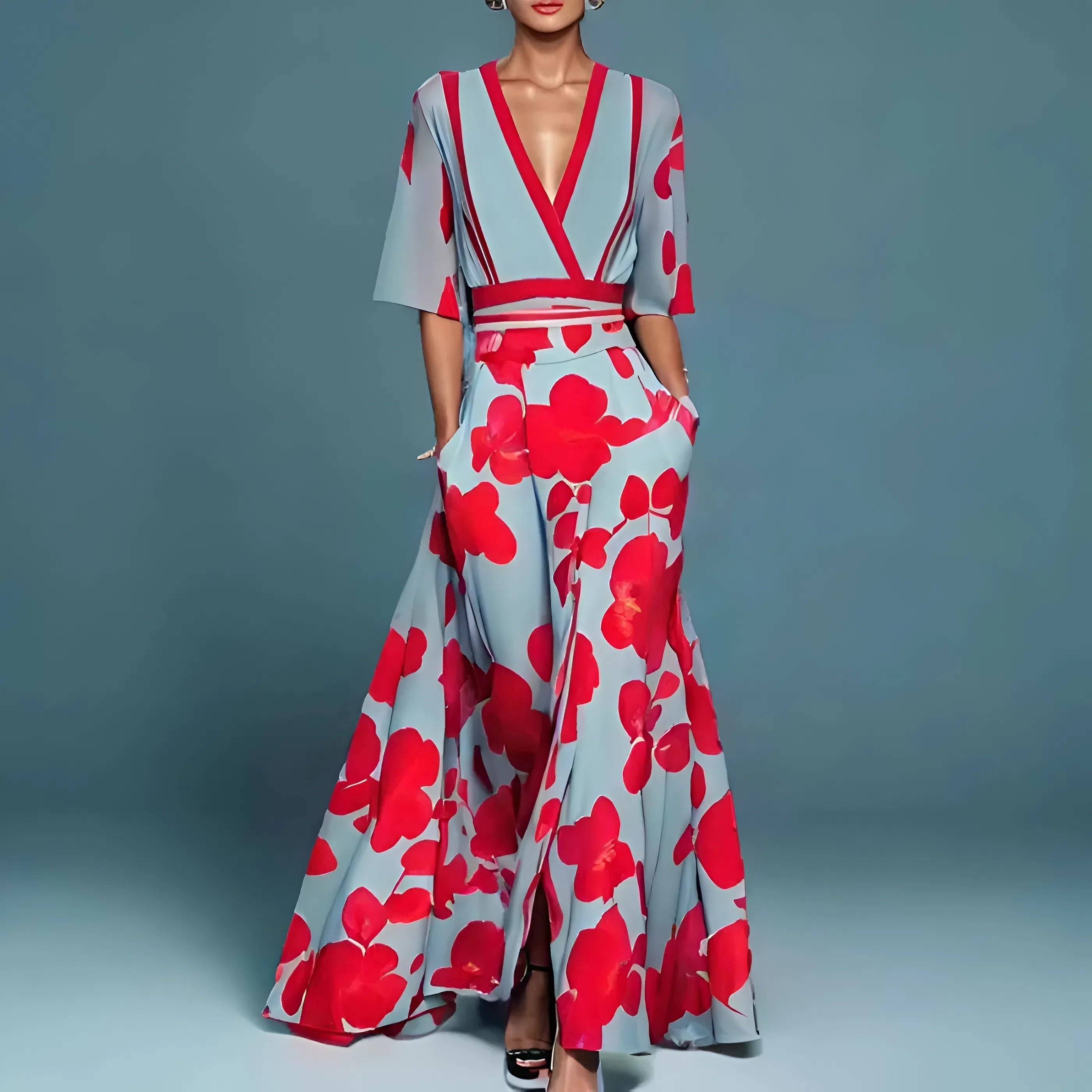 Valeria™ | Abito maxi floreale dallo stile sofisticato